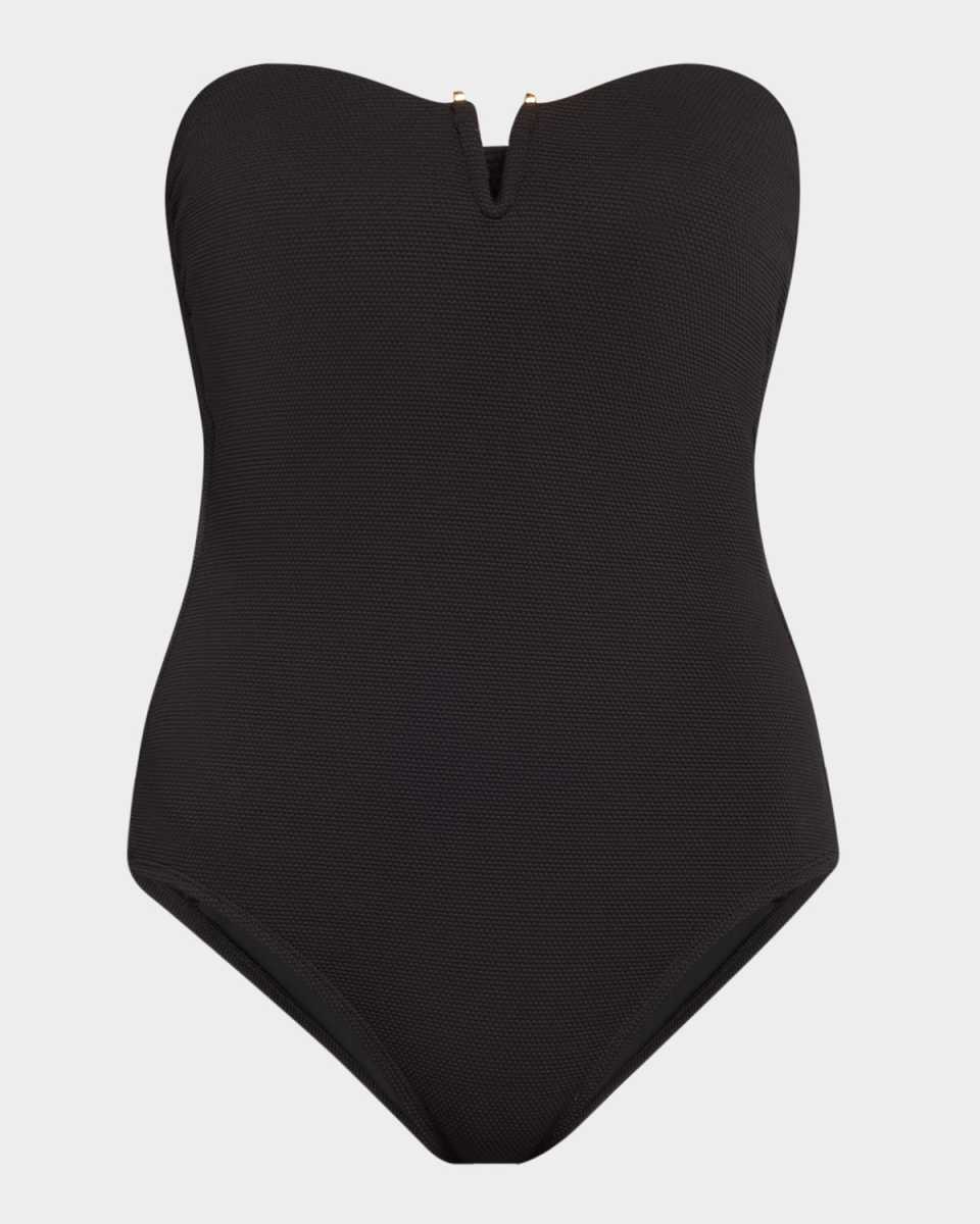 Island Cays V-Front Bandeau One-Piece Swimsuit